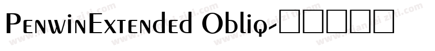 PenwinExtended Obliq字体转换